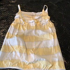 Anne Taylor loft size small front ruffled sleeveless blouse